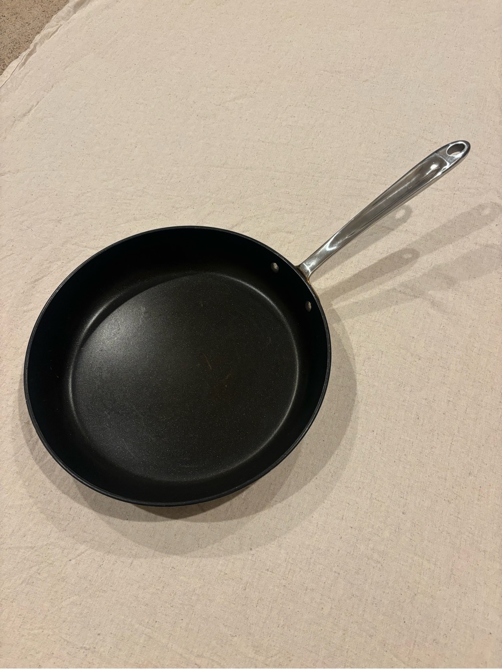 All-Clad Black Nonstick Frying Pan with Stainless Handle